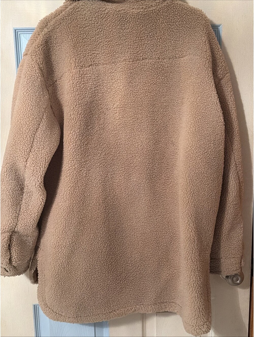 Kookaburra By Ugg Tan Sherpa Jacket Women Sz M Cozy Pockets Teddy Bear Shacket - Picture 7 of 8